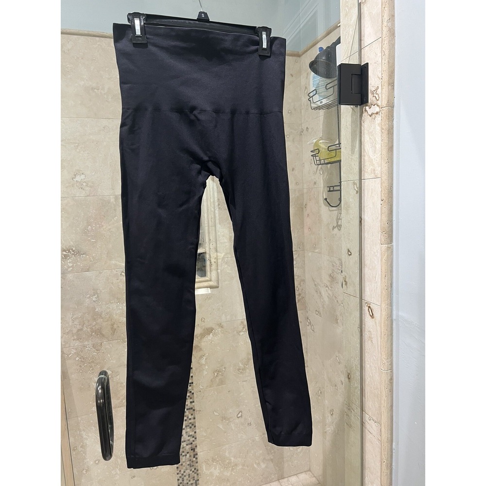 SPANX 1X Black Assets Shaping Leggings High Waist Seamed Lot of 2